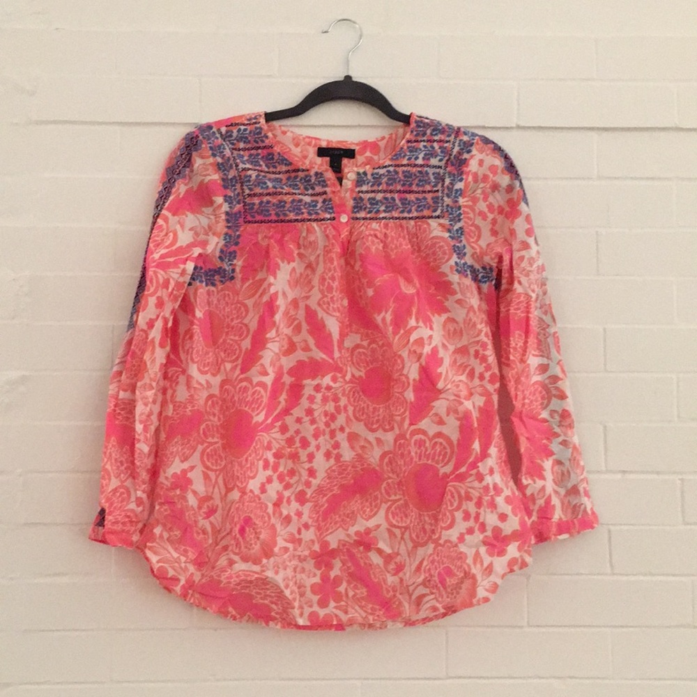 J.Crew embroidered top